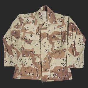 Vintage US Army Gulf War BDU Shirt Chocolate Chip Desert Camo Small X-Short 1990